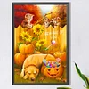 Diamond Painting-DIY Full Round Drill Naughty Cat And Sleeping Dog(40x60cm)