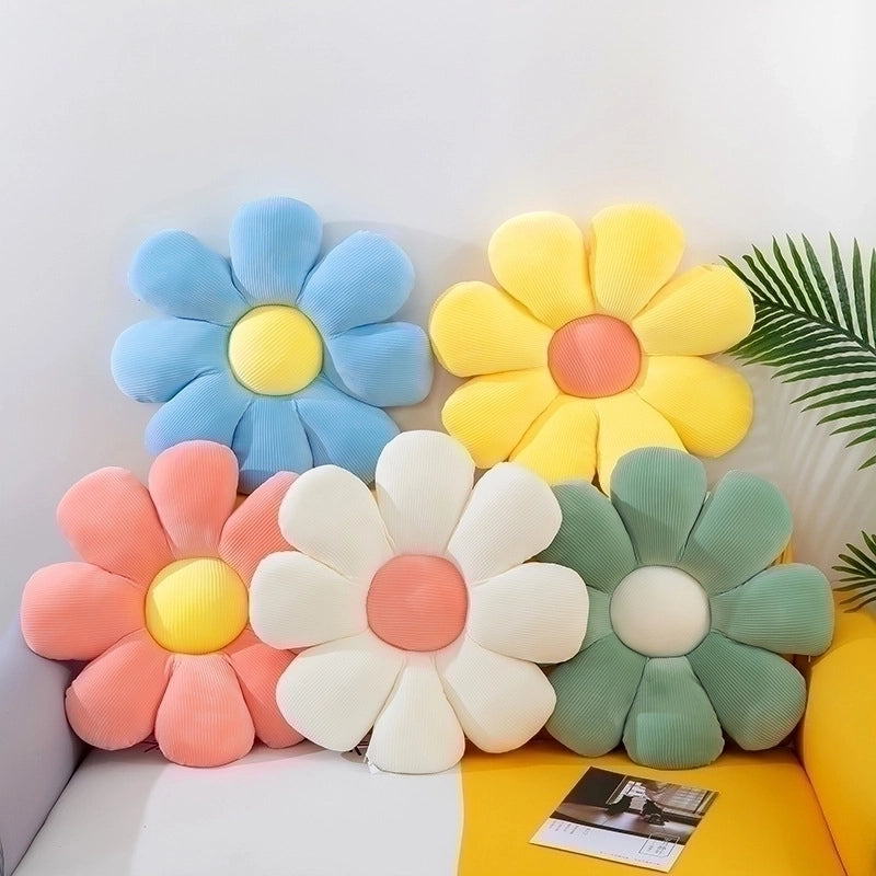 Cross-border Same Style Little Daisy Flower Cushion Flower Plush Pillow Seat Cushion Plush Afternoon Nap Pillow Backrest Cushion