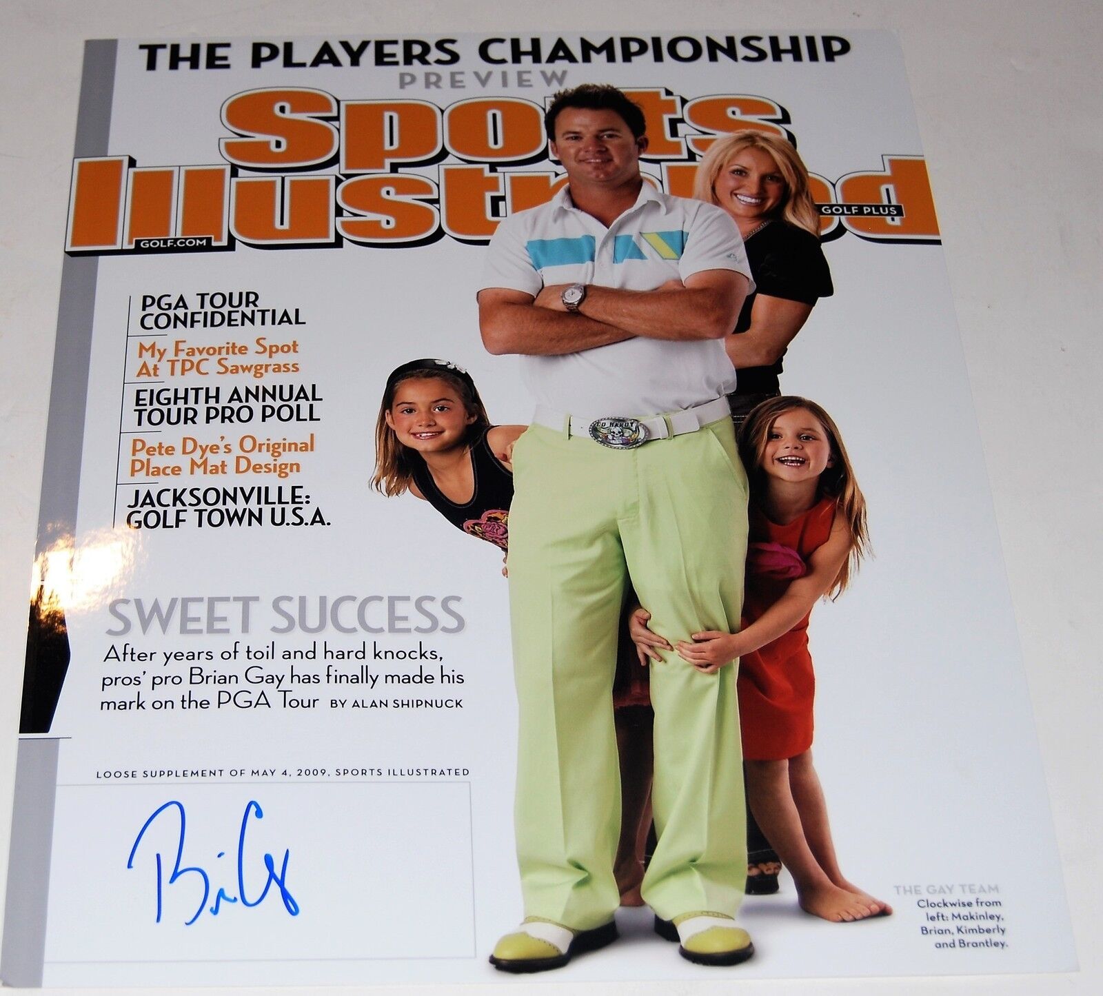 BRIAN GAY signed (SPORTS ILLUSTRATED) GOLF *MASTERS* 11X14 Photo Poster painting W/COA