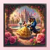 Dancing Beauty And The Beast-14CT Stamped Cross Stitch 50*50cm/19.69*19.69in tapestrymarket