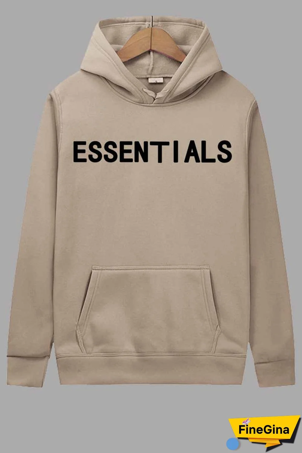 Black Sportswear Print Letter Hooded Collar Tops