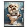 Dog Toilet-11CT Stamped/Counted Cross Stitch 40*50cm/15.75*19.69in