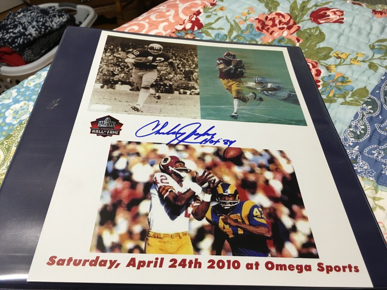 Charley Taylor Wash Redskins HOF Signed Custom Made Football Photo Poster painting W/Our COA