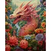 >SALE<Full Embroidery Eco-cotton Thread 11CT Print Flower Dragon Cross Stitch 50x60cm