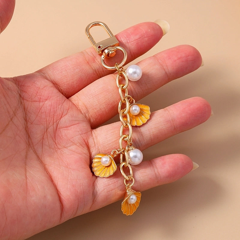 Casual Cute Marine Style Starfish Shell Alloy Inlay Resin Keychain