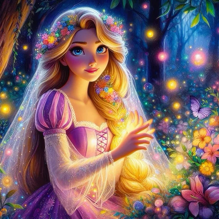 Princess Rapunzel 40*40CM (Canvas) Full Round Drill Diamond Painting gbfke