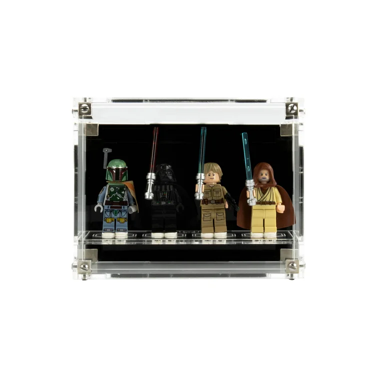 Wall Mounted Display Cases for LEGO® Minifigures - 4 Minifigures wide