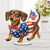 Independence Day Acrylic Diamond Painting Tabletop Ornaments Kit (Dachshund)