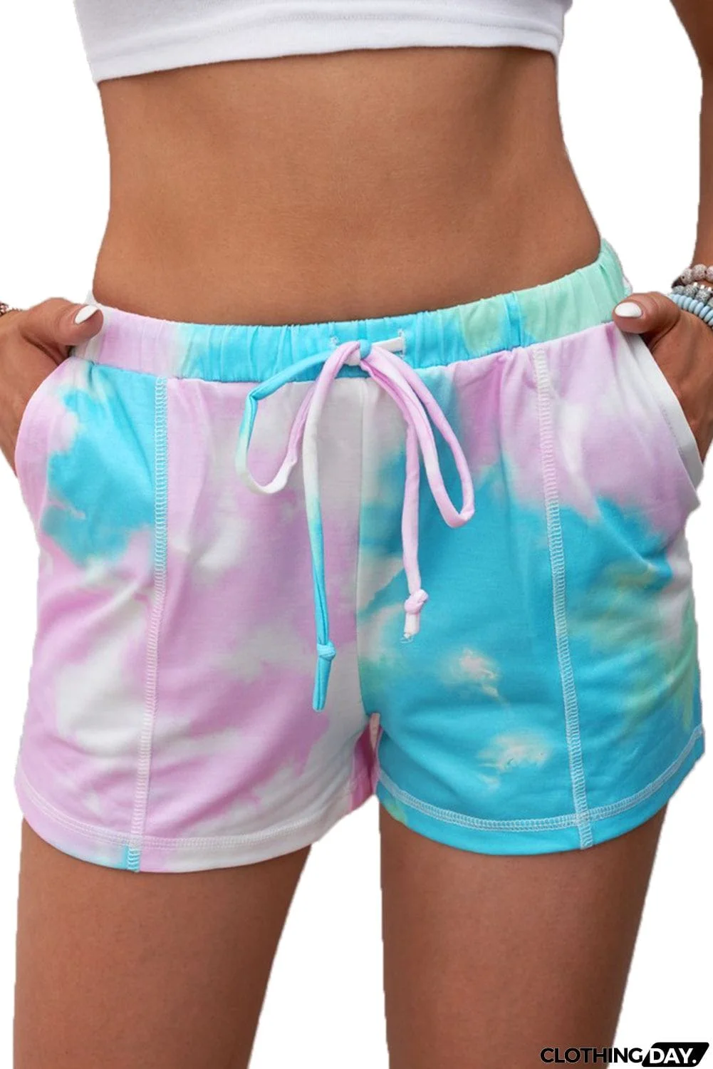 Knit Tie Dye Lounge Shorts