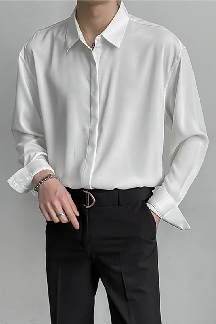 Casual Turndown Collar Loose Fit Shirt