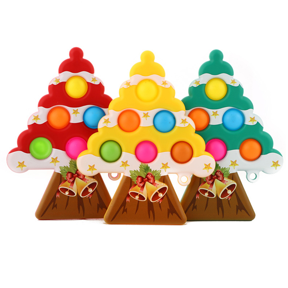 

Dimple Fidget Toy Silicone Christmas Tree Kid Autism Stress Reliever Pedant, Green, 501 Original