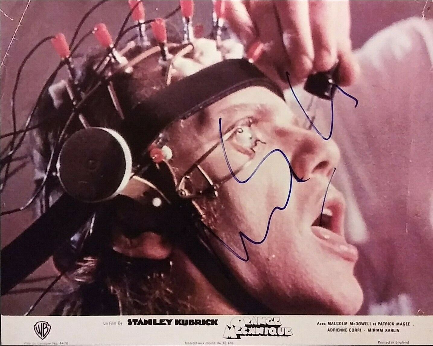 Malcolm McDowell signed 8x10