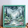 Moonlight Over Lotus Pond-14CT Stamped Cross Stitch Egyptian Cotton 46*46cm/18.11*18.11in tapestrymarket