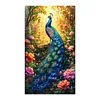 Peacock - Full Embroidery 3 Strands 11CT Stamped Cross Stitch - 40*70CM - Large Size