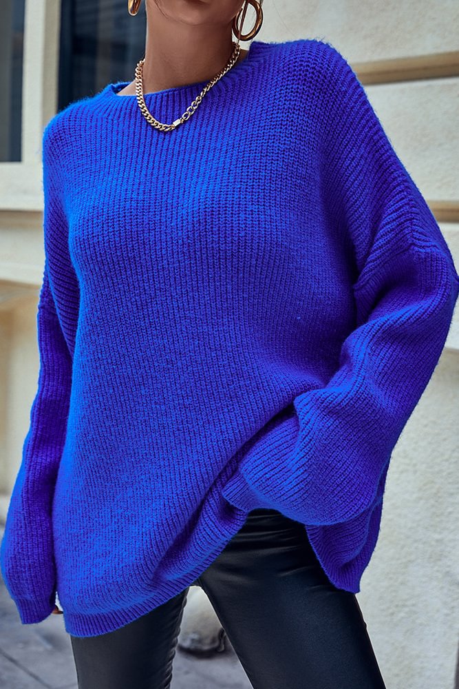 Knit  Loose Pullover Crewneck Sweater Top
