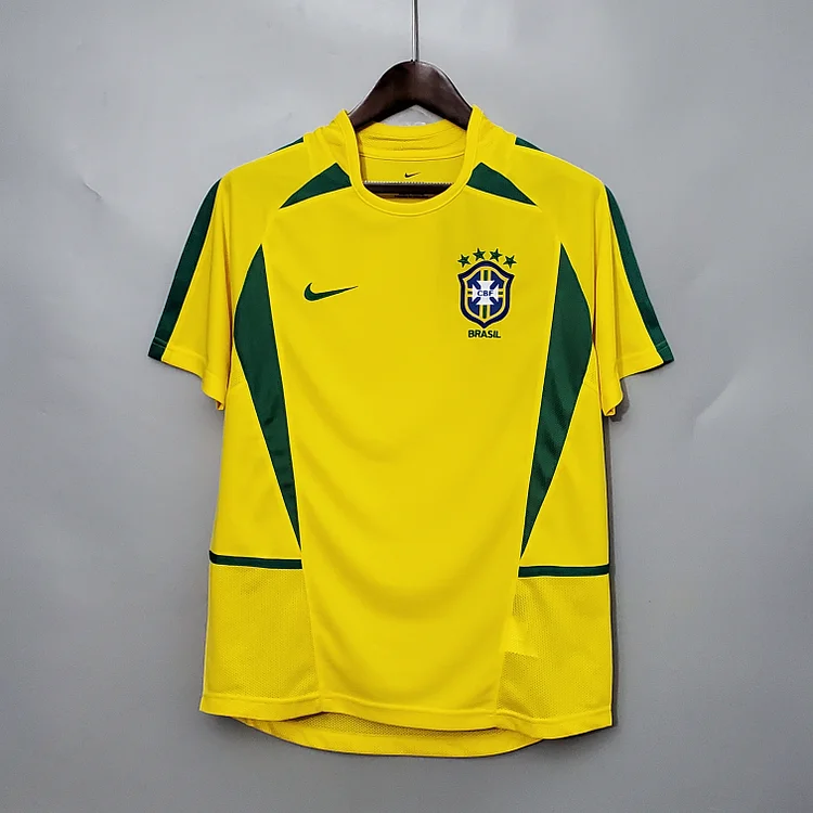 Brasilien Home Retro Trikot WM 2002