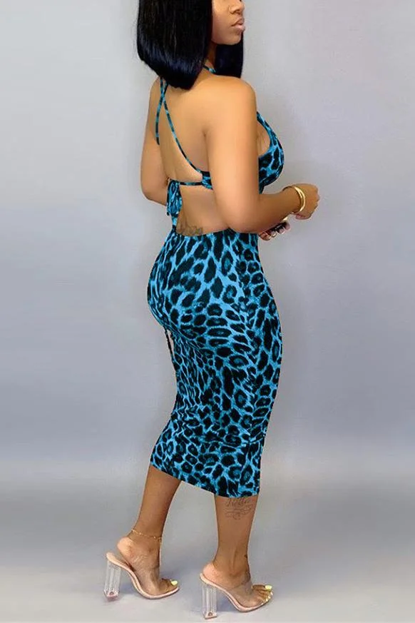 Sexy Print Leopard Dress
