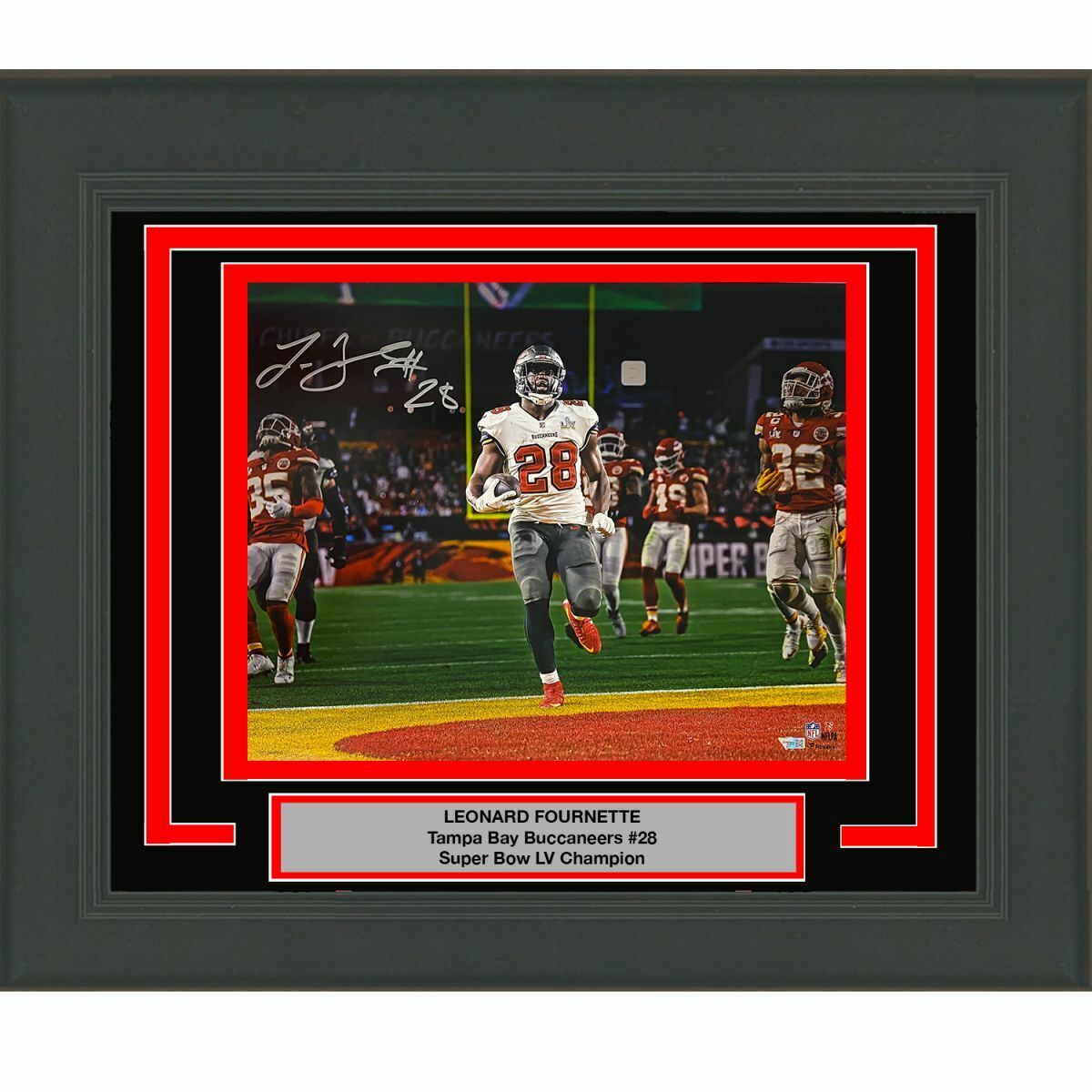 FRAMED Autographed/Signed LEONARD FOURNETTE Buccaneers 16x20 Photo Poster painting Fanatics COA