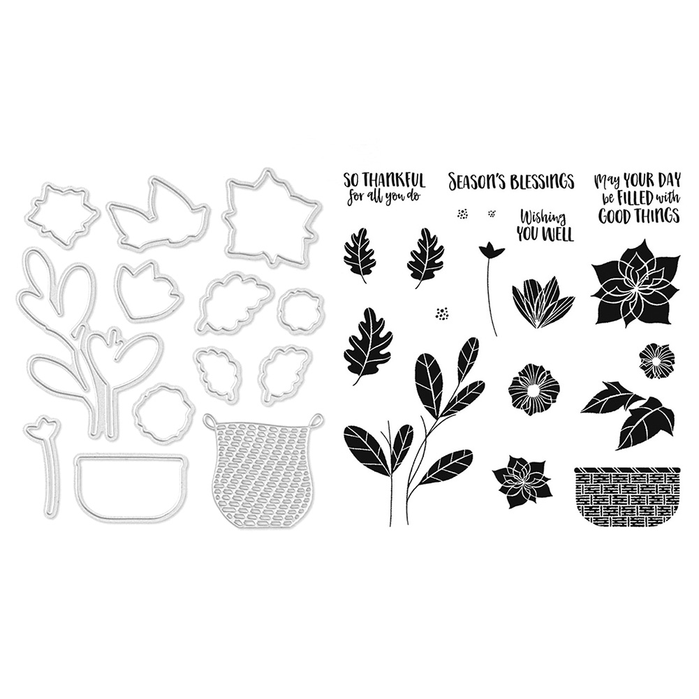

Flower Basket (Cutting Die+Seal) - Paper Craft Cutting Dies, 501 Original