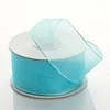 10 Yards | 1.5" Turquoise Sheer Organza Wired Edge Ribbon
