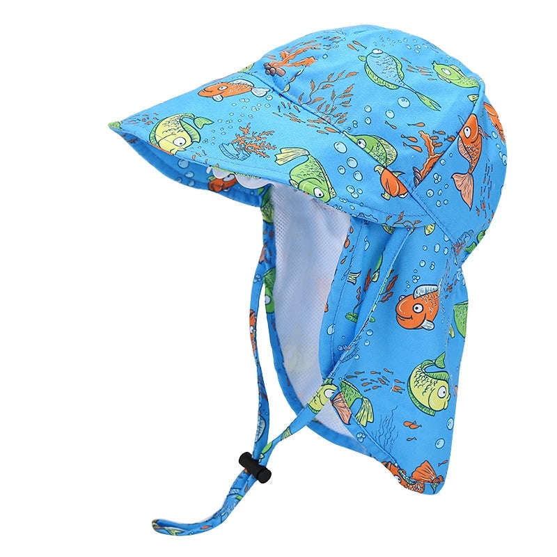 Children Unisex Cartoon Style Animal Printing Sun Hat