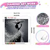 Pearl Lady Silhouette 5D DIY Diamond Art Painting Kit Partial Drill 30x30cm