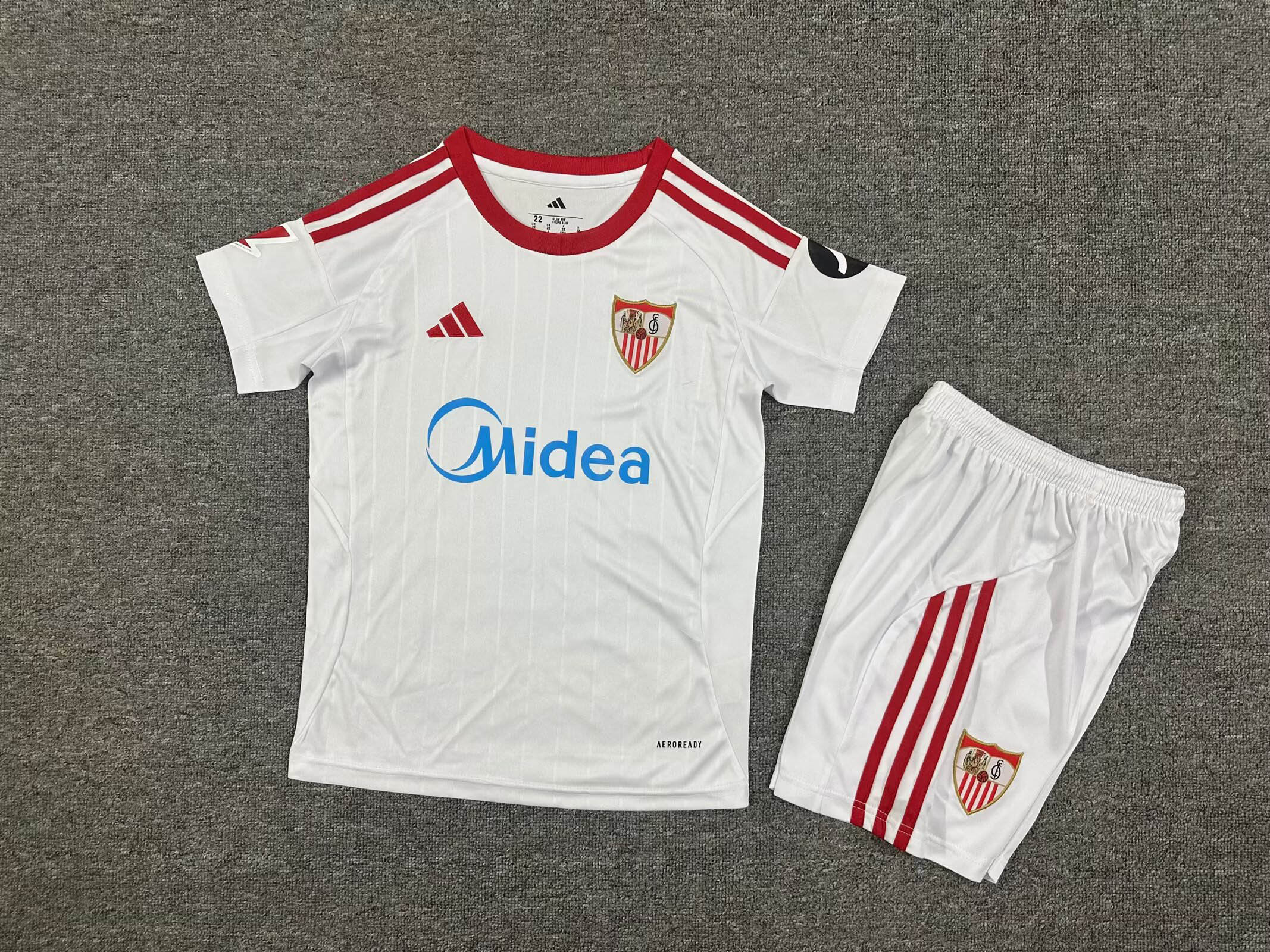 2025-2026 KIDS Sevilla FC Home Football Shirt 1:1 Thai Quality- Maxi Kit