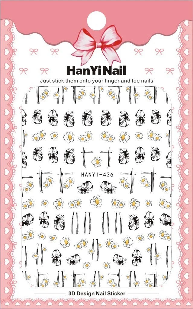 1pcs Black Coconut Tree 3D Nail Sticker Summer Ocean Palm Series Transfer Sticker nail decal DIY Nail Decoration 2021 newest-Nail Inspo