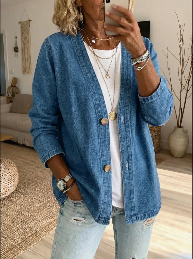Women's Casual Denim Cardigan Jacket