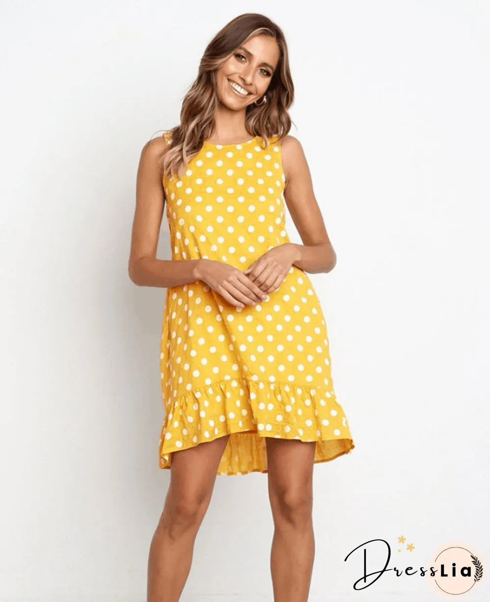 Printed Ruffled Women's Dress