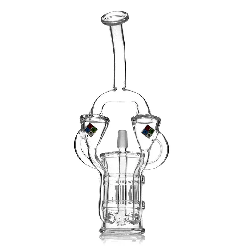High Tech Glassworks "Blue Stardust" Oil Barrel Recycler