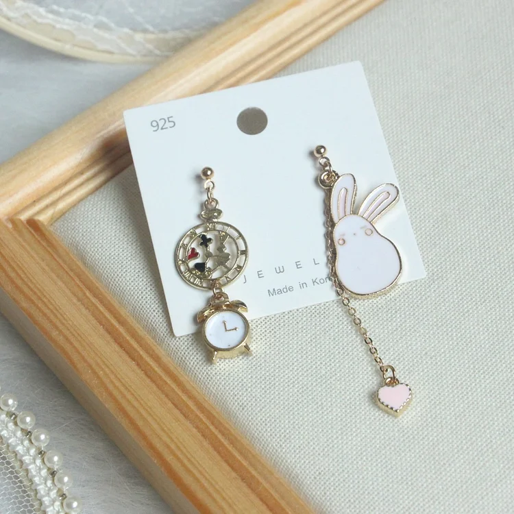 Soft Girl Cartoon Bunny Earrings