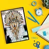 Indian Wolf Special Shaped A5 5D DIY Diamond Art Painting Notebook Kit