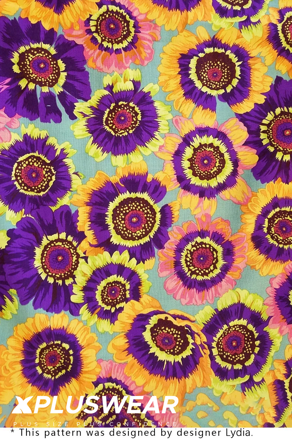 Design Plus Size Casual Purple Floral Round Neck Short Sleeve Wrap Pocket Maxi Dresses [Pre-Order]
