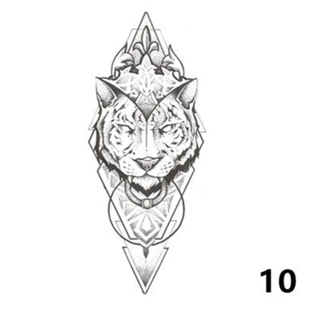 Waterproof Tattoo Stickers Cute Pattern Fake Tattoos Love Hourglass Sexy Girl Arm Clavicle Animal Wolf Temporary Tatoo Sticker