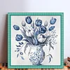 (Stamped/Counted) Blue And White Porcelain Vase-11CT Cross Stitch 45*45cm