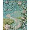 Diamond Painting-DIY Special Shaped Drill Pearl Painting Forest Path(35x45cm)
