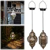 Solar Lantern Outdoor Garden Hanging Light Iron Hollow Design