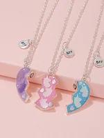 Women's Breast Cancer Awareness Ribbon Unicorn Alloy Pendant