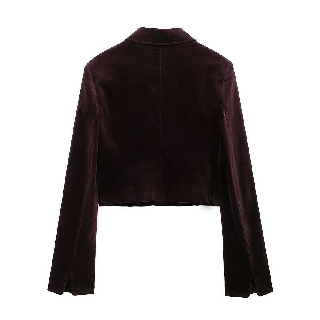 Nigikala Nigikala New Velvet Short Jacket With Belt Miniskirt