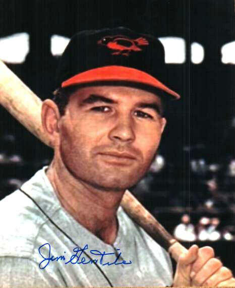 Signed 8x10 JIM GENTILE Baltimore Orioles Photo Poster painting- COA