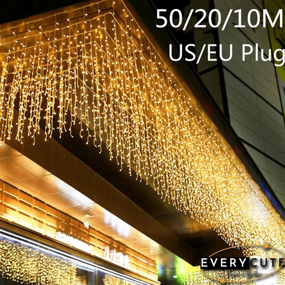 New Arrival 8 Modes Christmas Fairy Light Outdoor Waterproof AC 220V/110V 50M/20M/10M 500/200/100LED Fairy LED String Light Chirstmas String Garland For Xmas Wedding Christmas Party Holiday