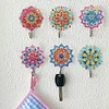 (US Local)6pcs/set DIY Special-shaped Diamond Painting Wall-mounted Key Hook Kit (Mandala)