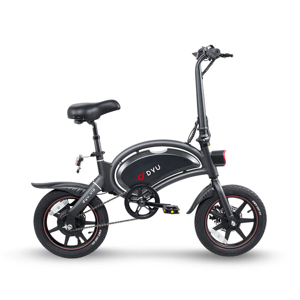 DYU D3+ Folding Moped Electric Bike 14 Inch Inflatable Rubber Tires 240W Motor Max Speed 25km/h Up To 45km Range 