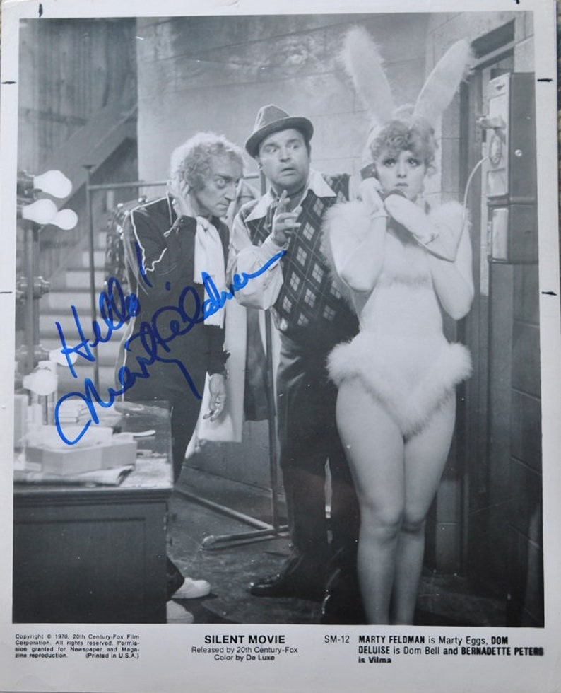 MARTY FELDMAN SIGNED Photo Poster painting Silent Movie wcoa