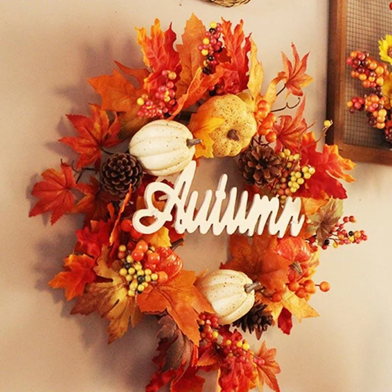 Maple Leaf Garland Autumn Pumpkin Hanging Halloween Garland Home Decor