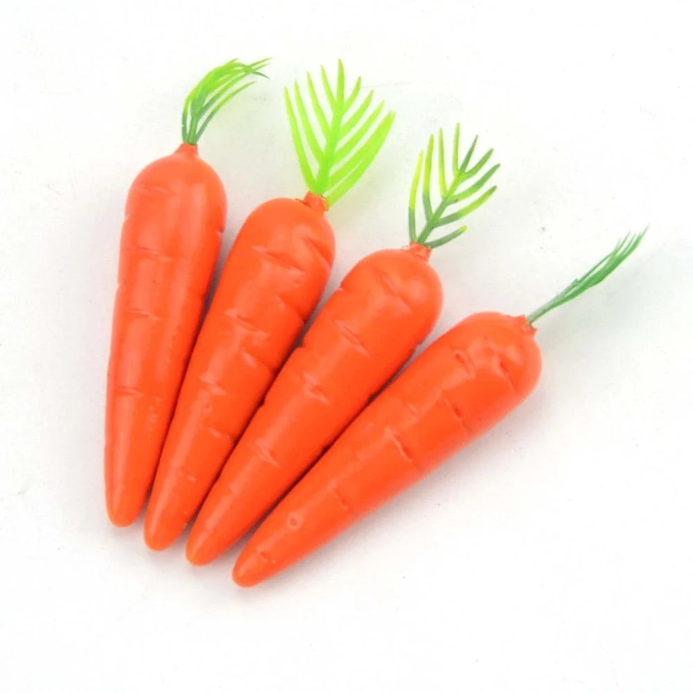 10pcs  Mini Carrot Artificial Plastic PE Fruits and Vegetables Home Praty Wedding simulation Decoration Fake carrot