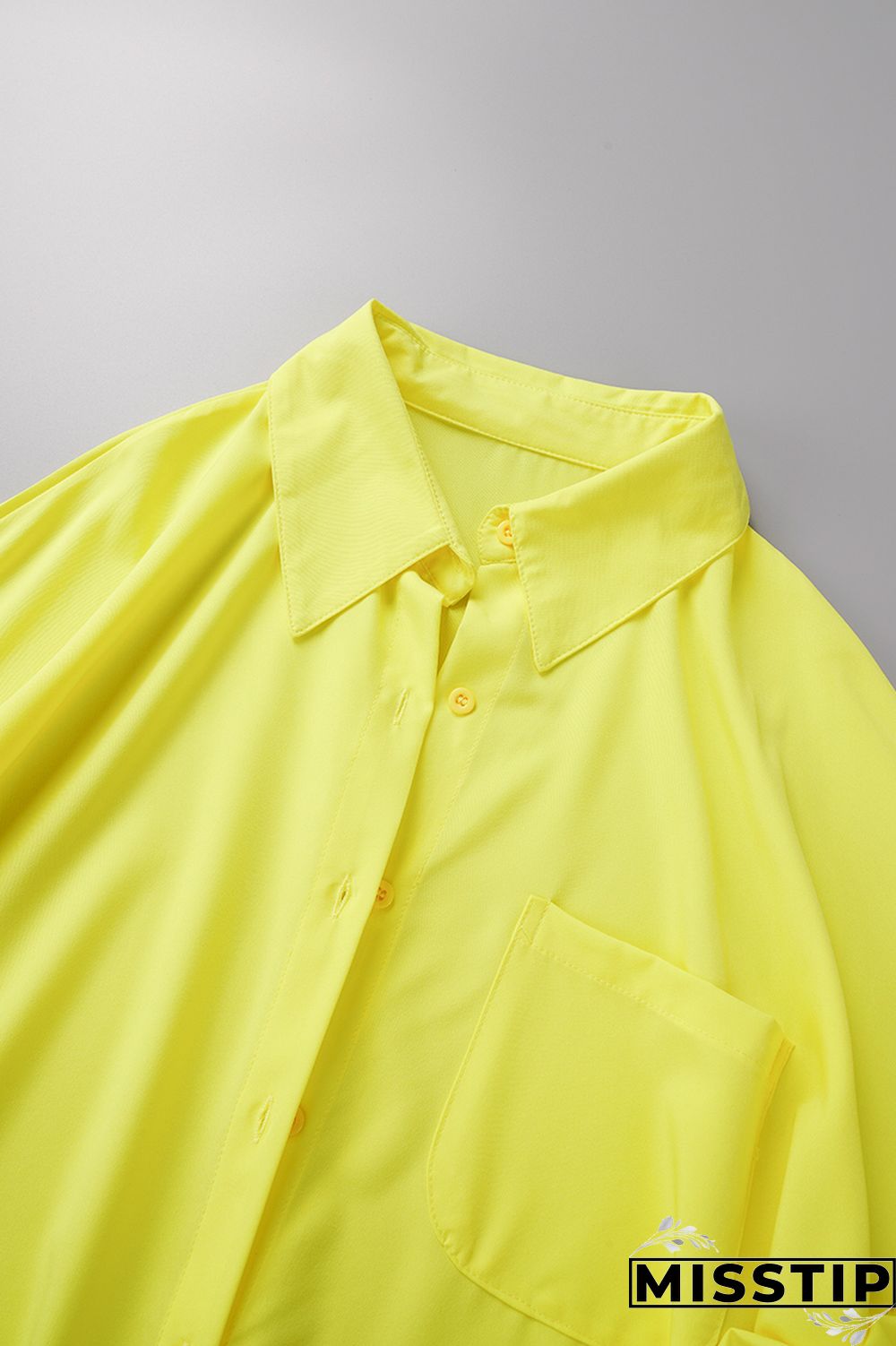 Pink Casual Solid Patchwork Shirt Collar Tops