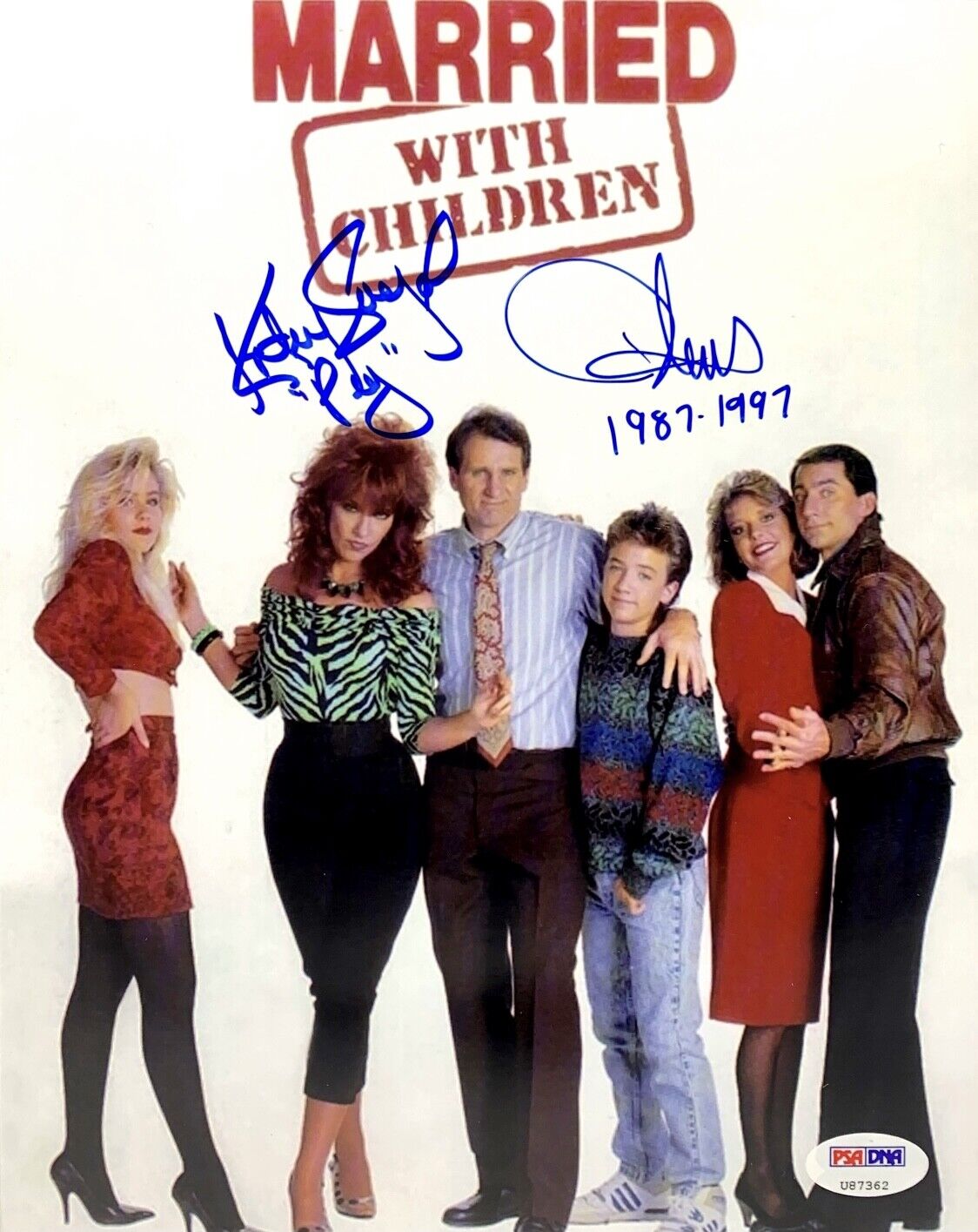 Katey Sagal & David Faustino Signed 8x10 Photo Poster painting PSA U87362 Married With Children