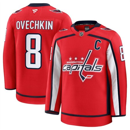 Youth Washington Capitals #8 Alexander Ovechkin Red 2024-25 Home Stitched Hockey Jersey